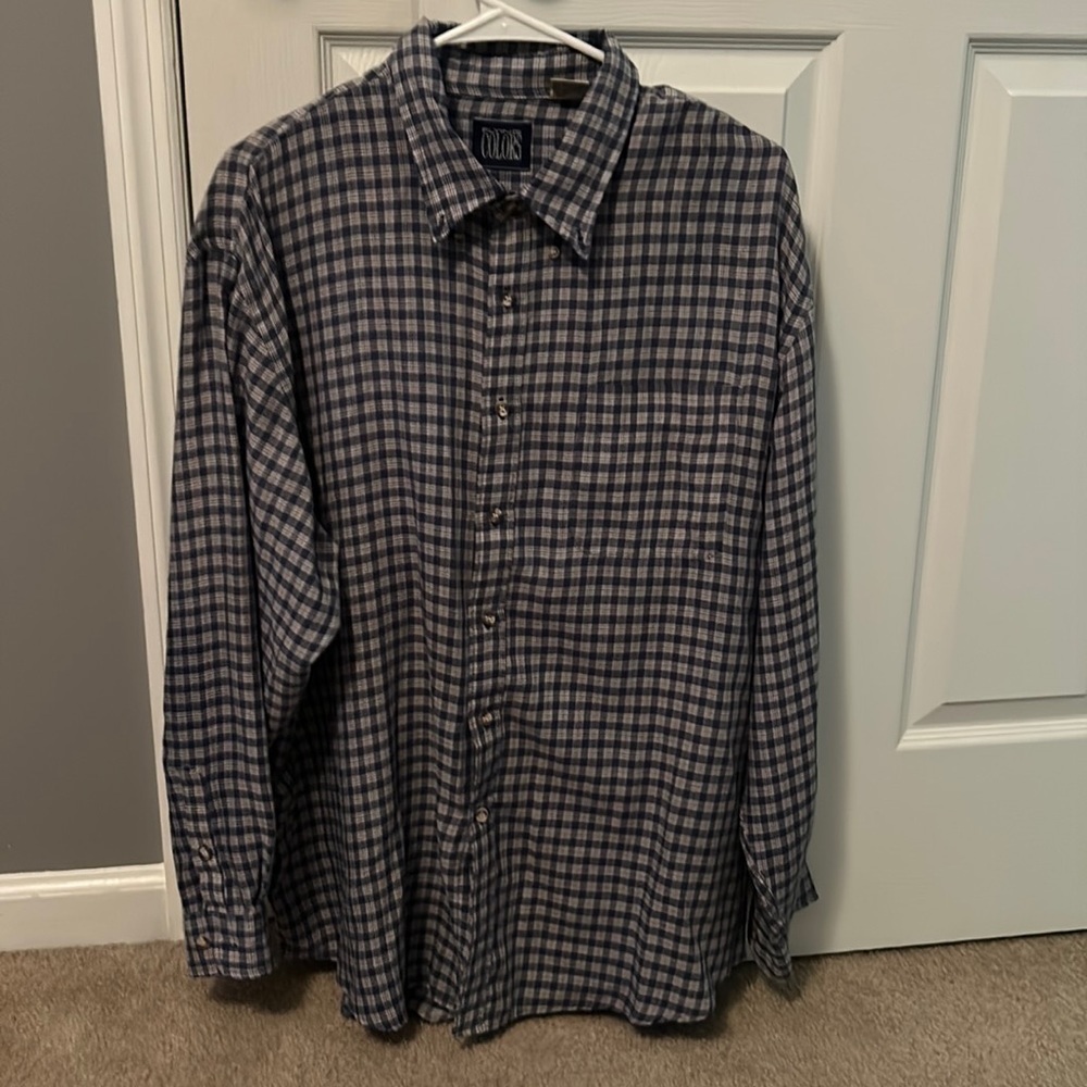 Men’s XL Flying Colors Dress Shirt Button Down Long Sleeve Casual Work Shirt